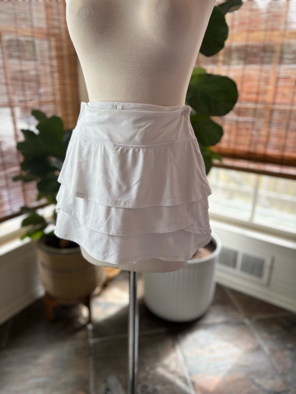 White Layered athlete girl  Athletic Skirt- fits like women's size 2